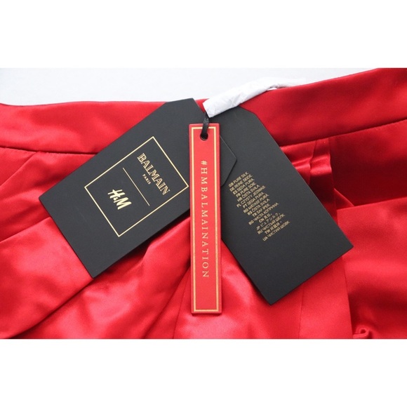 NWT Balmain x H&M Mini Tulip Skirt Sz 2 - Picture 7 of 10